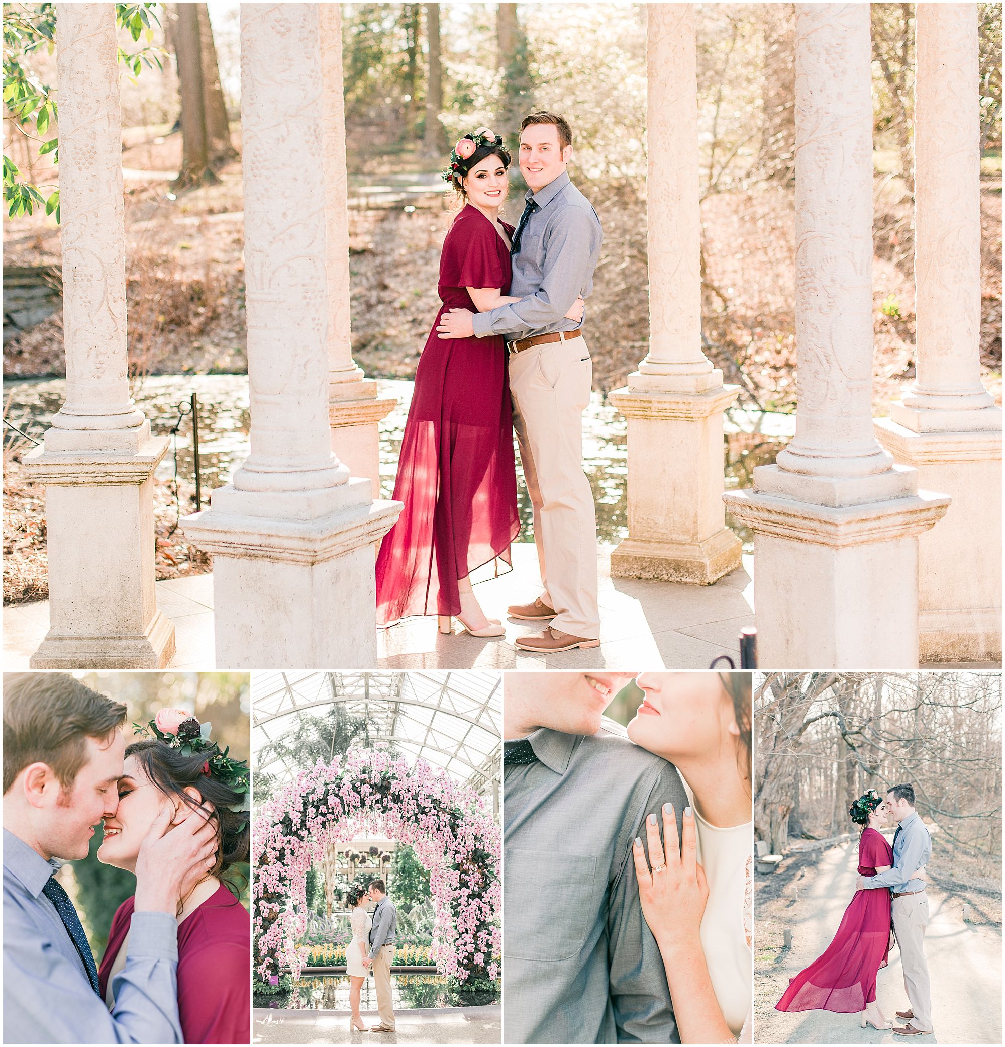 A Magical Boho Engagement Session at Longwood Gardens in Kennett Square, PA
