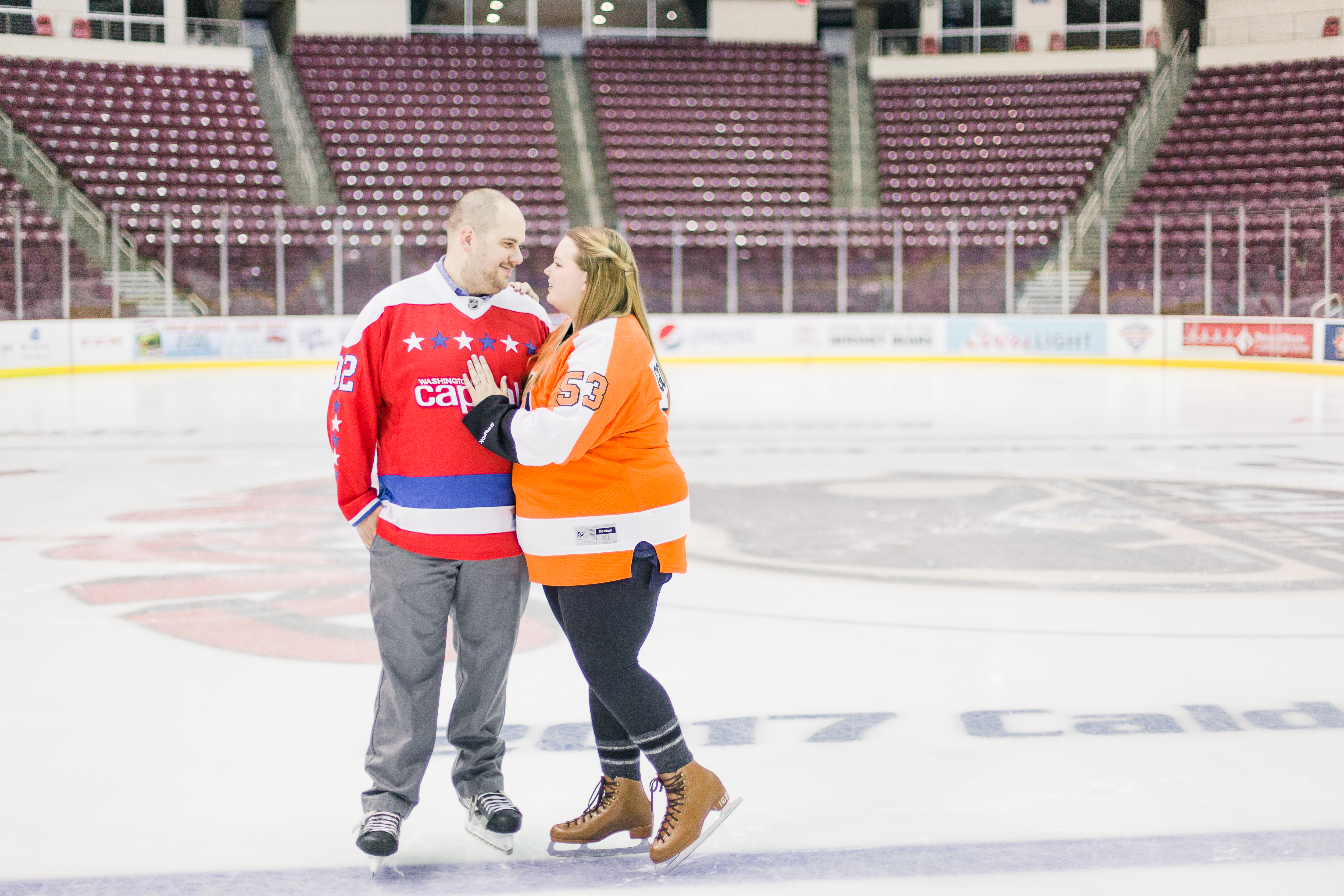 An Engagement On The Ice At The Giant Center