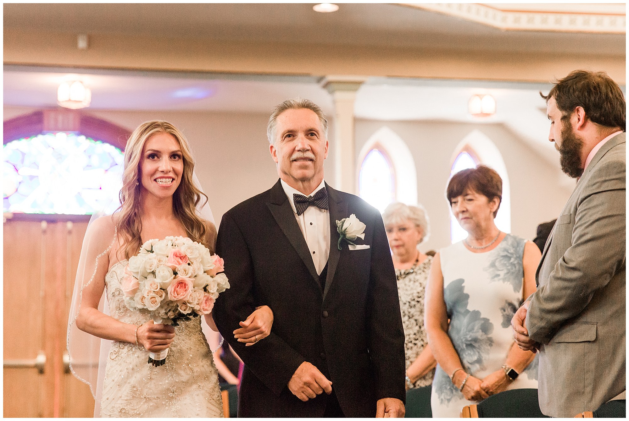 Doug & Ashley Blush & Grey Wedding at Northampton Valley Country Club Photos