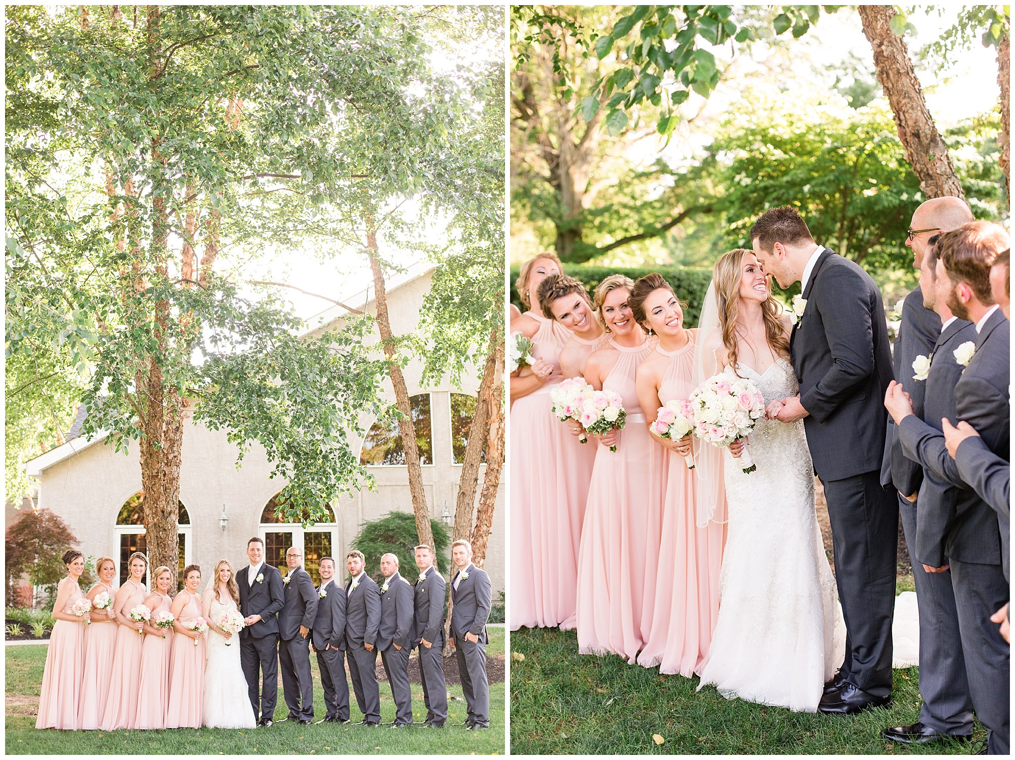 Doug & Ashley Blush & Grey Wedding at Northampton Valley Country Club Photos