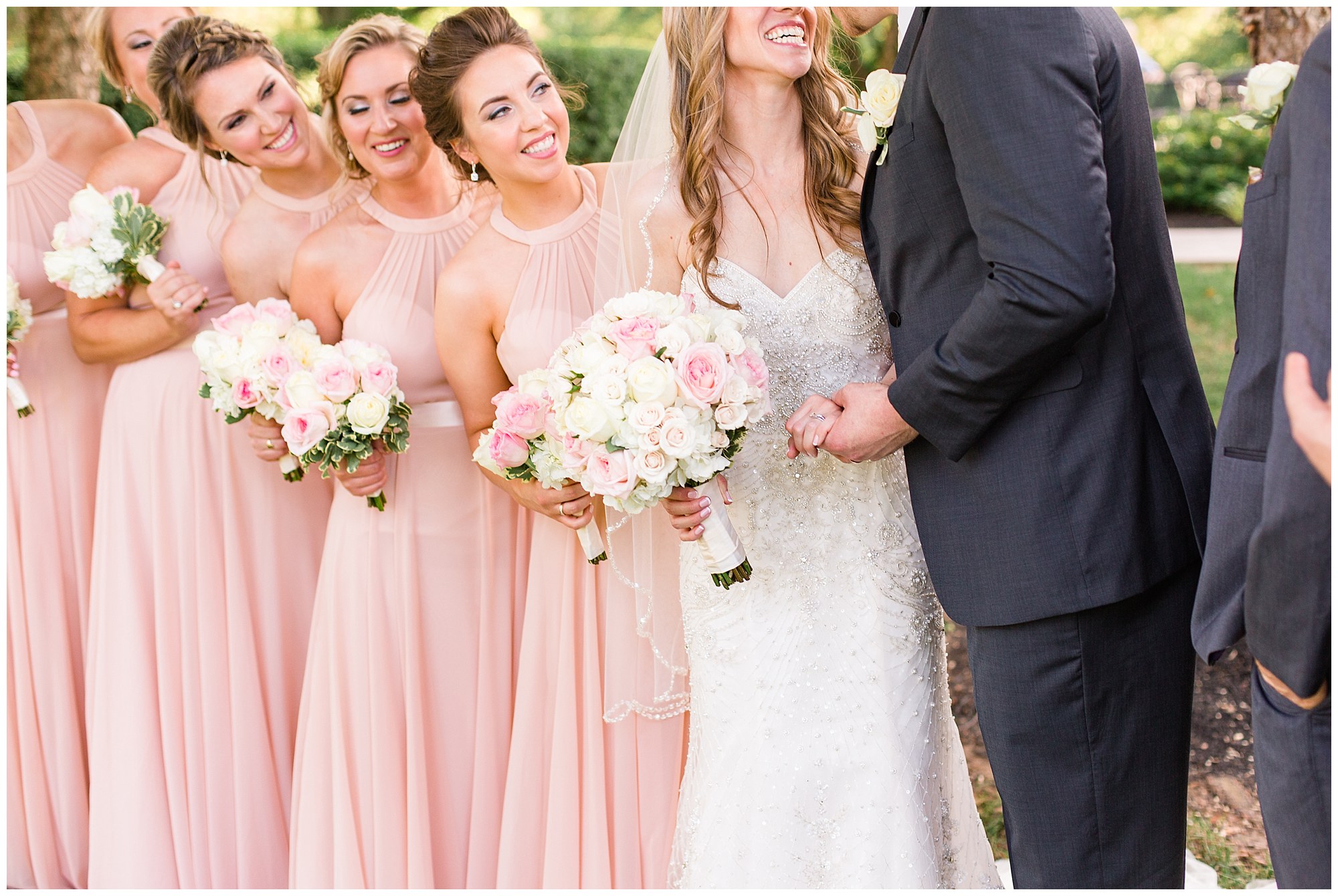 Doug & Ashley Blush & Grey Wedding at Northampton Valley Country Club Photos