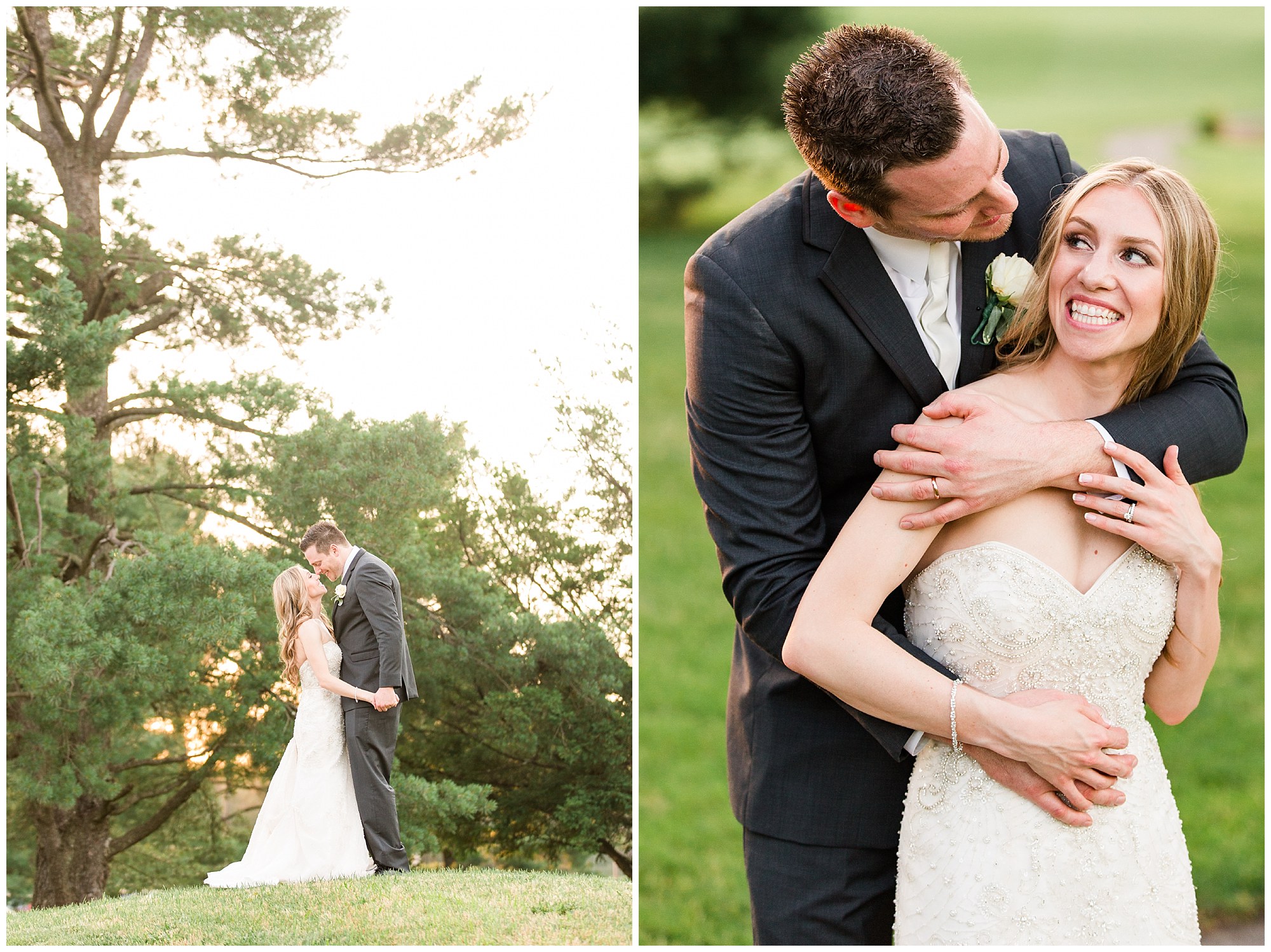 Doug & Ashley Blush & Grey Wedding at Northampton Valley Country Club Photos