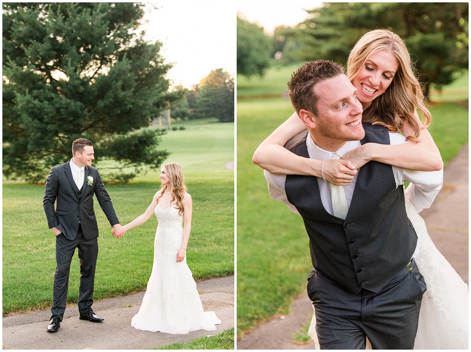 Doug & Ashley Blush & Grey Wedding at Northampton Valley Country Club Photos