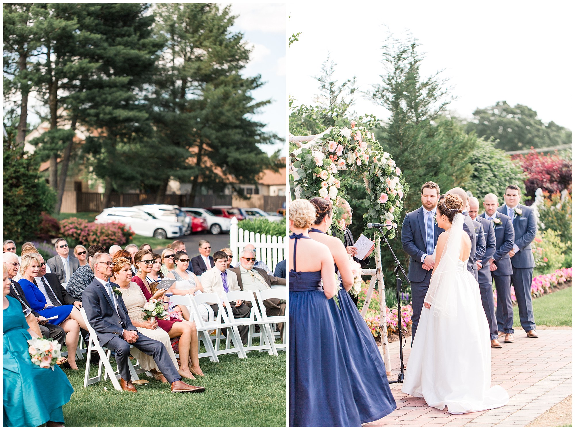 Kevin & Lindsay's Navy & Blush Summertime Wedding At The Barn On Bridge Photos