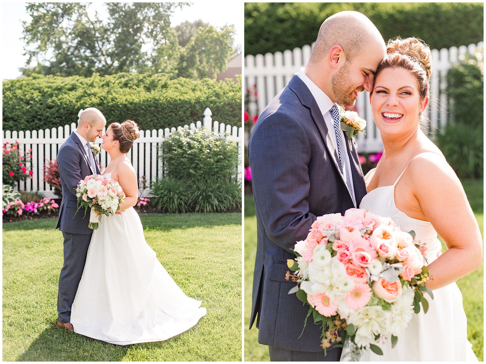 Kevin & Lindsay's Navy & Blush Summertime Wedding At The Barn On Bridge Photos