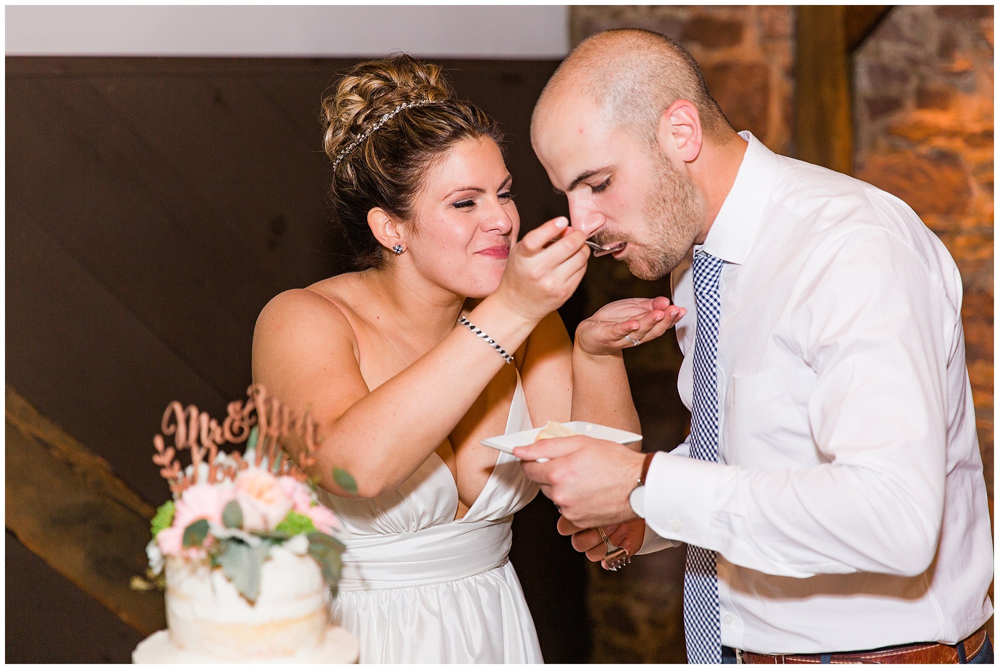Kevin & Lindsay's Navy & Blush Summertime Wedding At The Barn On Bridge Photos