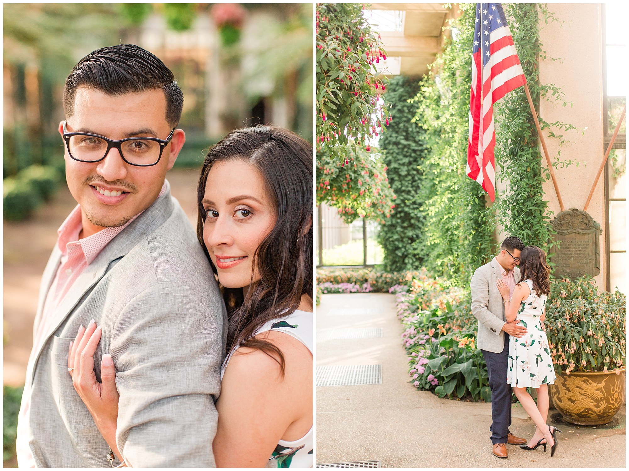 Julio & Elizabeth's June Engagement in Longwood Gardens