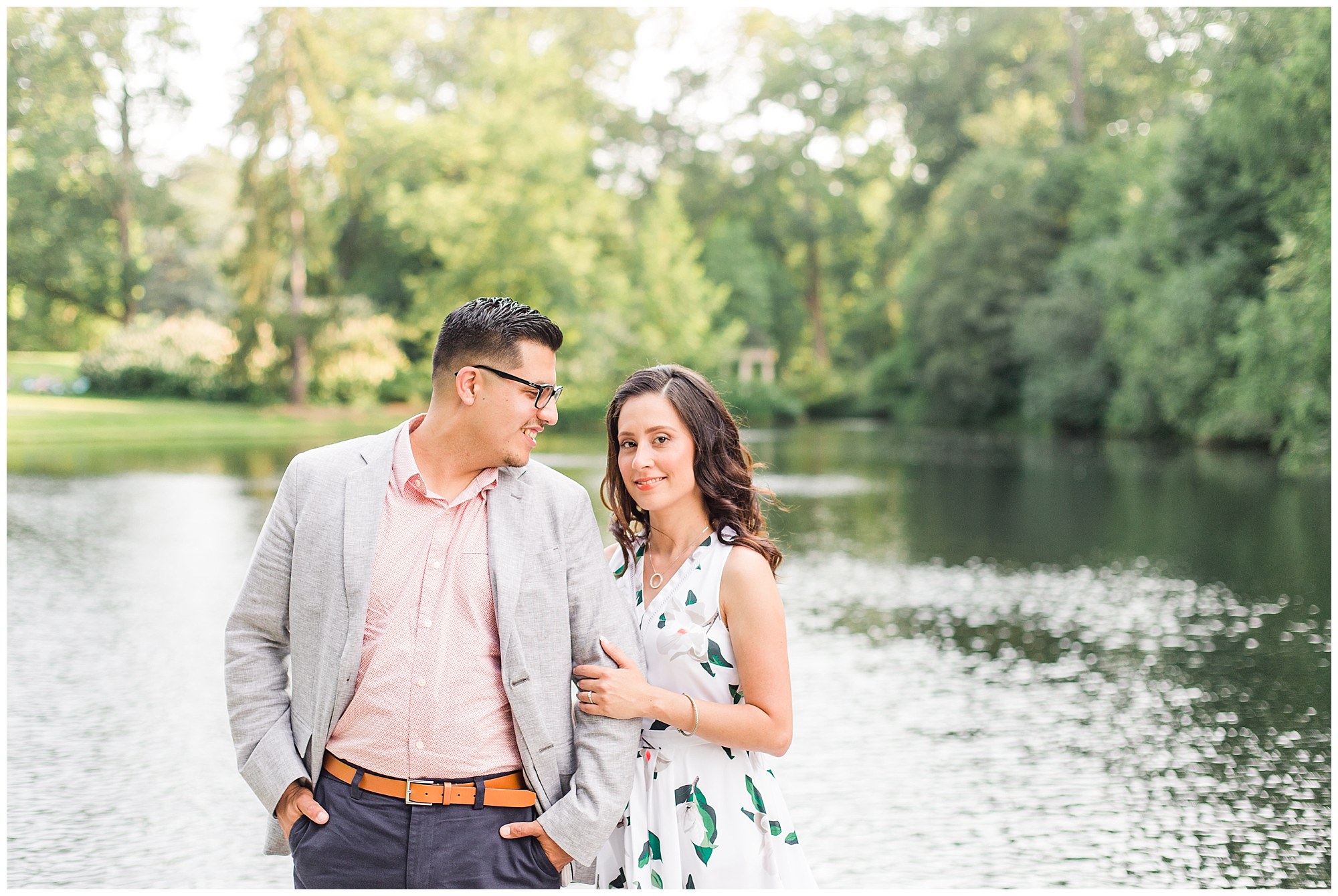 Julio & Elizabeth's June Engagement in Longwood Gardens