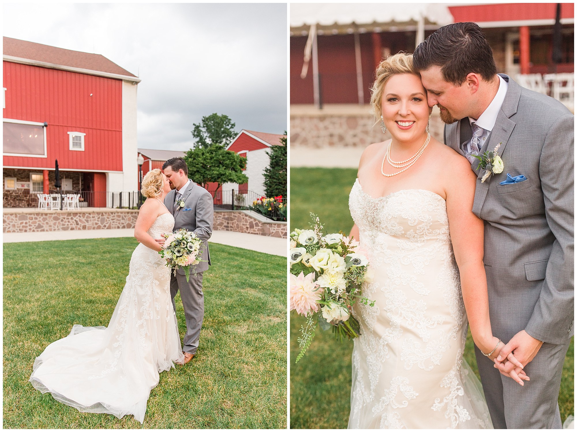 Alex & Ramah's Rainy Blue & Grey Wedding Day at The Barn On Bridge in Collegeville, PA Photos