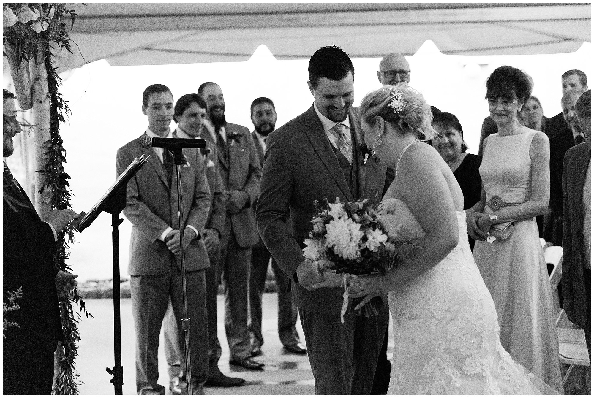 Alex & Ramah's Rainy Blue & Grey Wedding Day at The Barn On Bridge in Collegeville, PA Photos