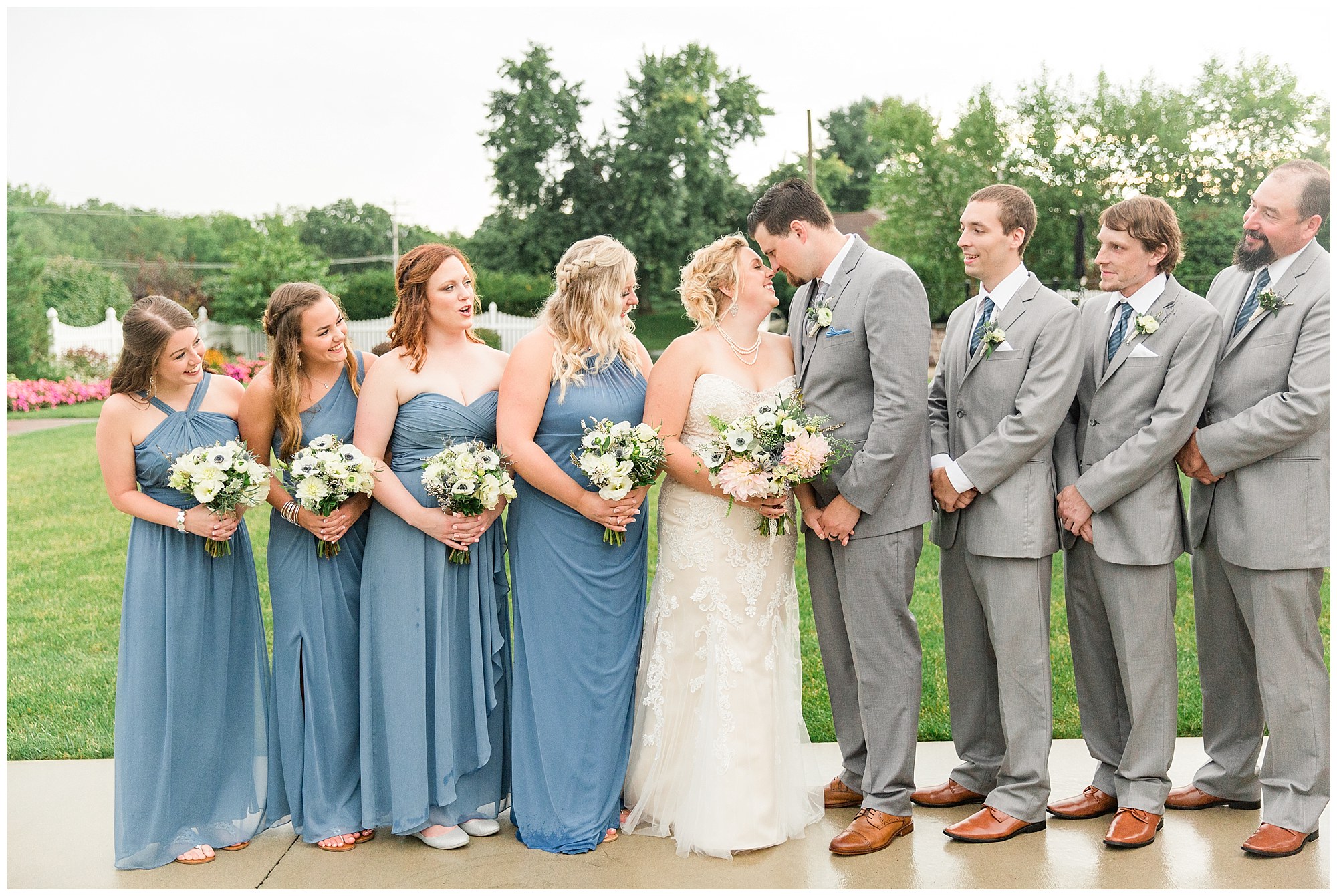 Alex & Ramah's Rainy Blue & Grey Wedding Day at The Barn On Bridge in Collegeville, PA Photos