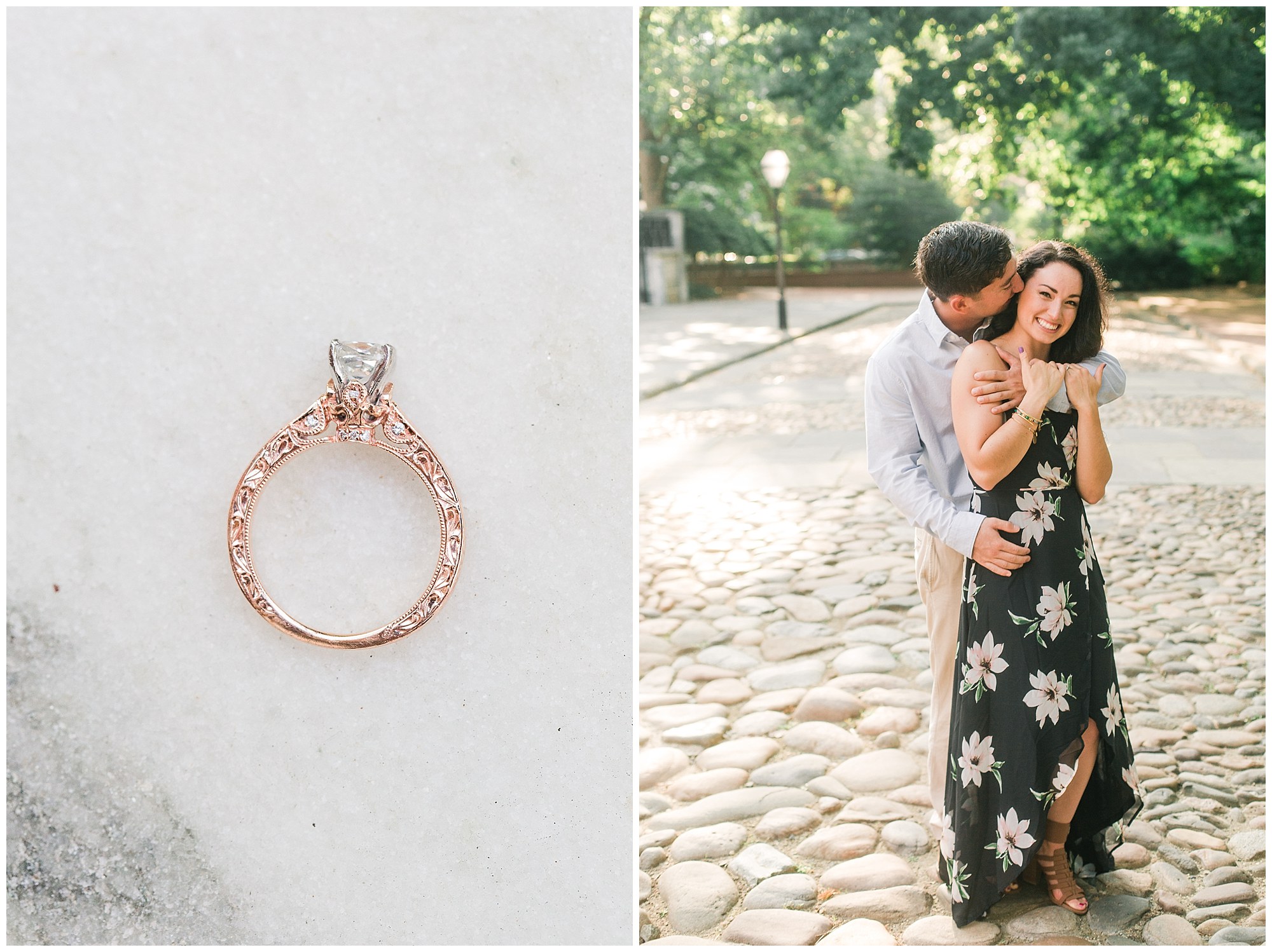 Rob & Sarah's Chic Engagement Session in Old City, Philadelphia Photos