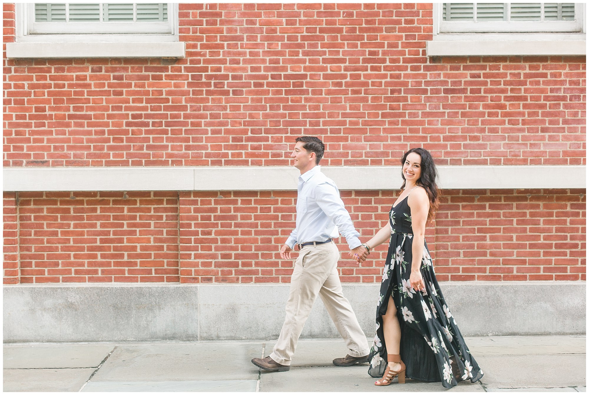 Rob & Sarah's Chic Engagement Session in Old City, Philadelphia Photos