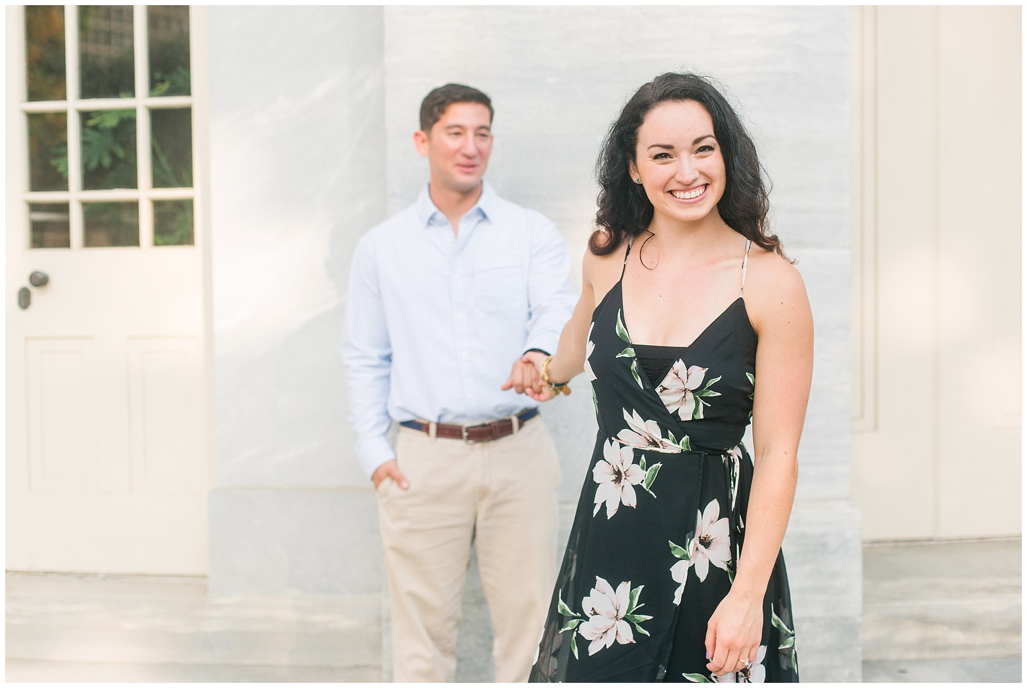 Rob & Sarah's Chic Engagement Session in Old City, Philadelphia Photos