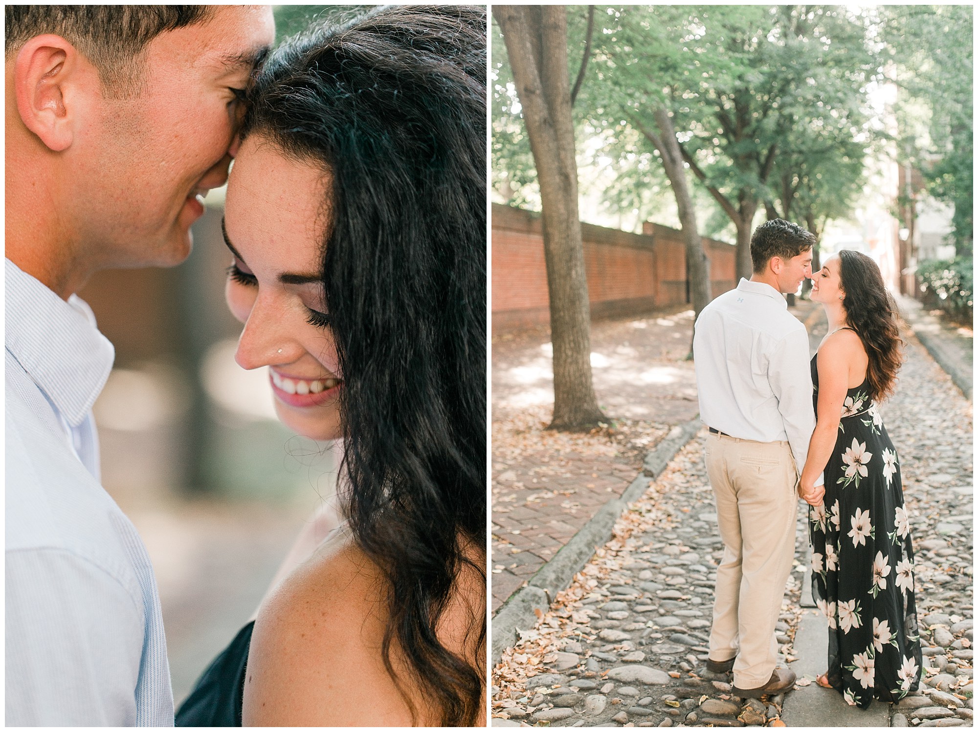 Rob & Sarah's Chic Engagement Session in Old City, Philadelphia Photos