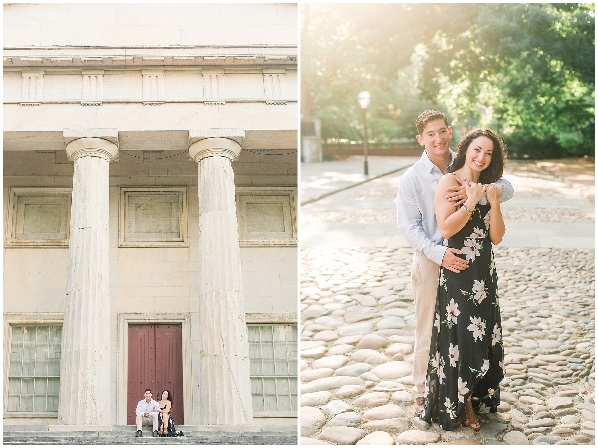 Rob & Sarah's Chic Engagement Session in Old City, Philadelphia Photos