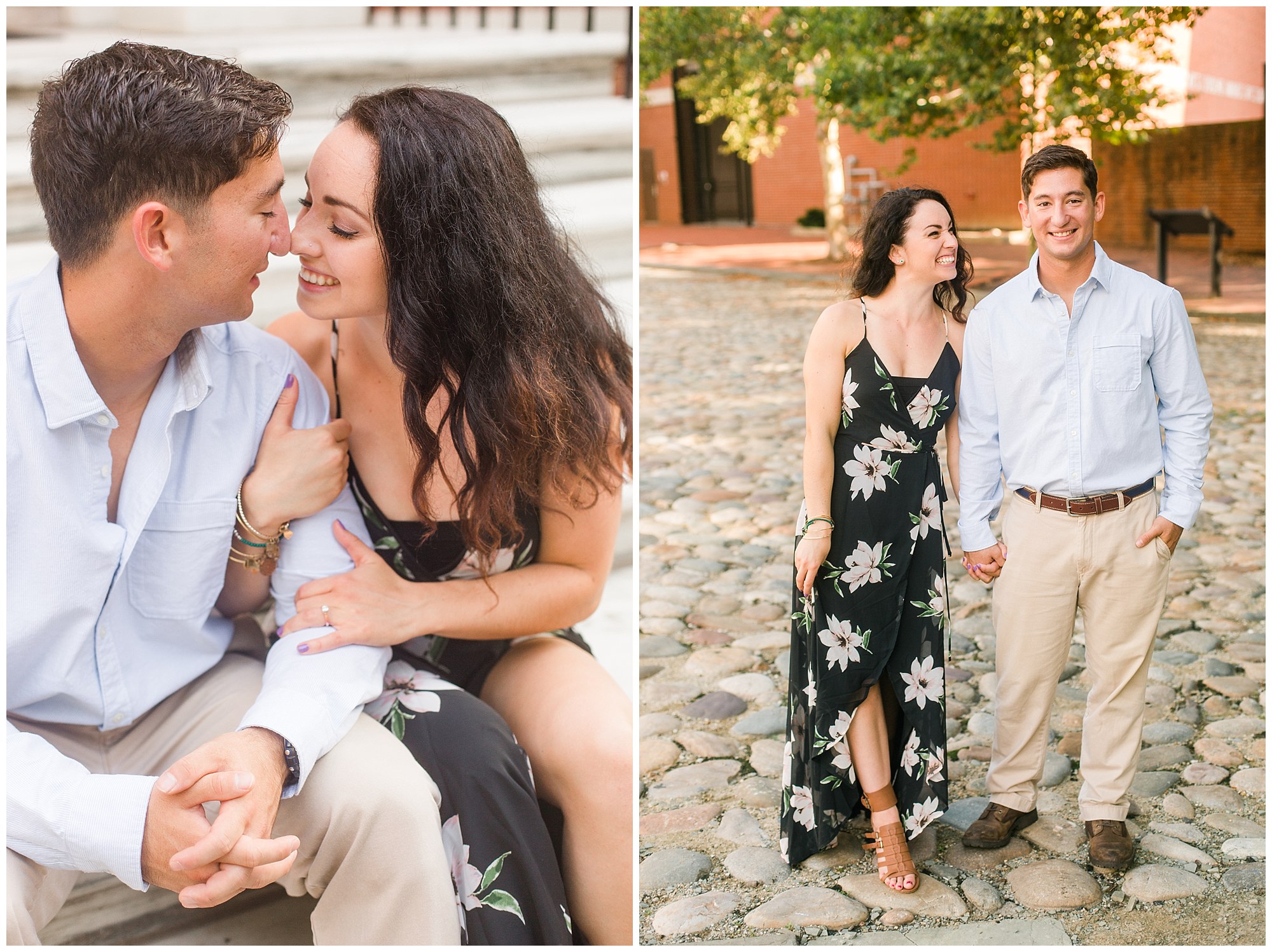 Rob & Sarah's Chic Engagement Session in Old City, Philadelphia Photos