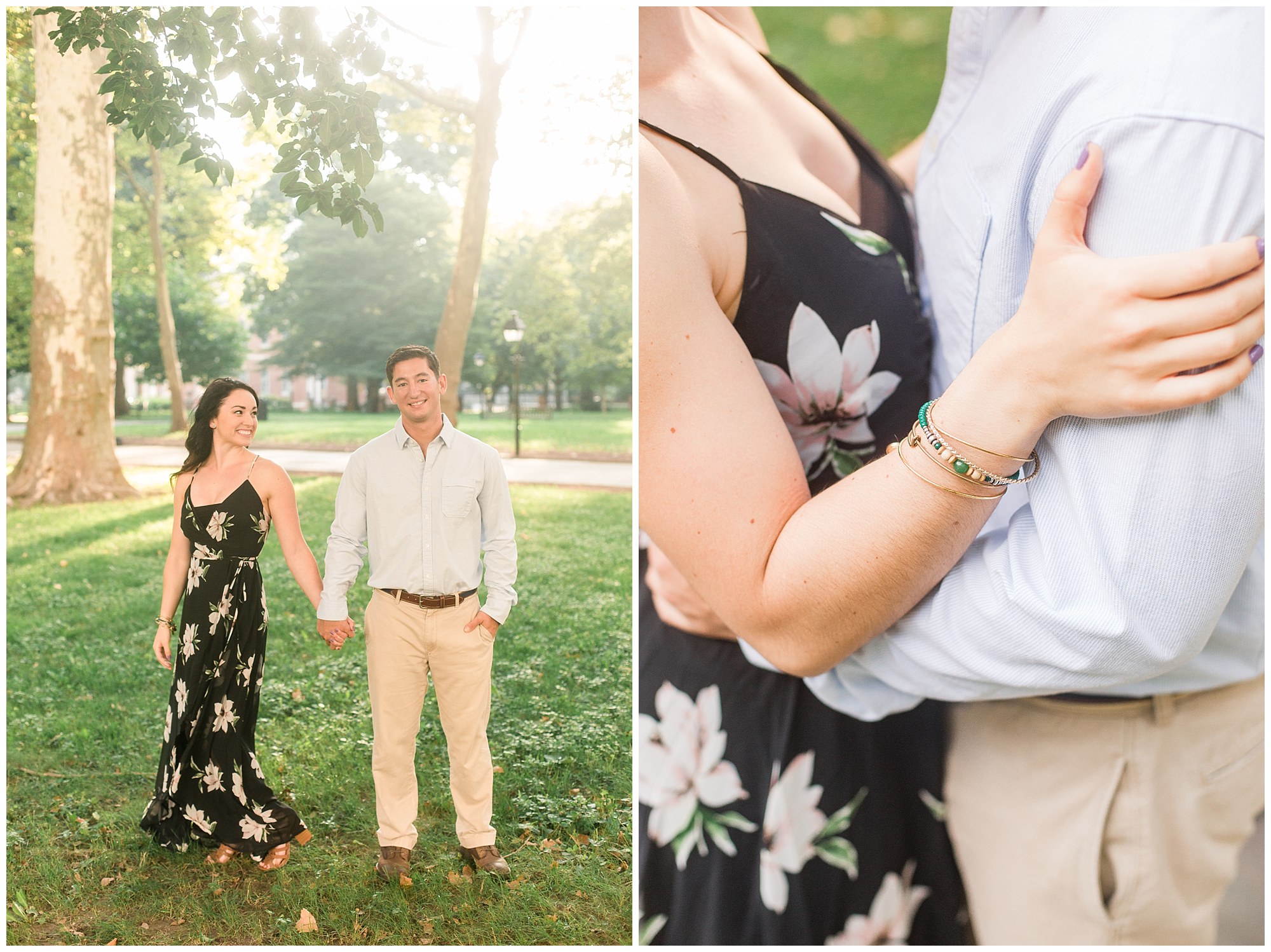 Rob & Sarah's Chic Engagement Session in Old City, Philadelphia Photos