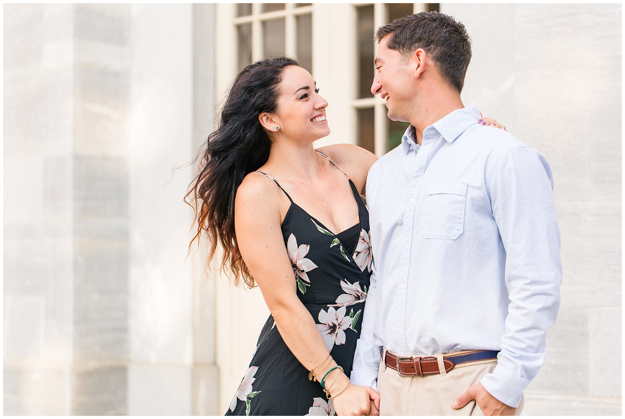 Rob & Sarah's Chic Engagement Session in Old City, Philadelphia Photos