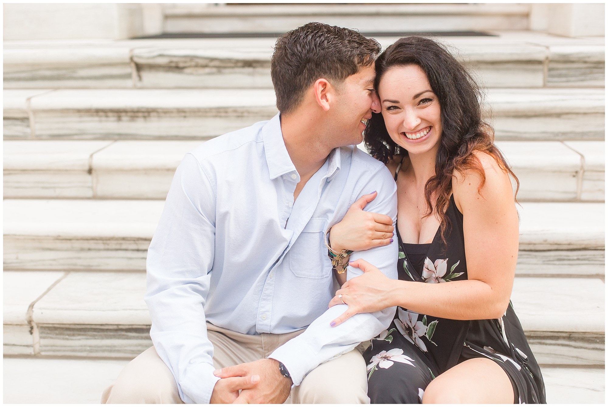 Rob & Sarah's Chic Engagement Session in Old City, Philadelphia Photos