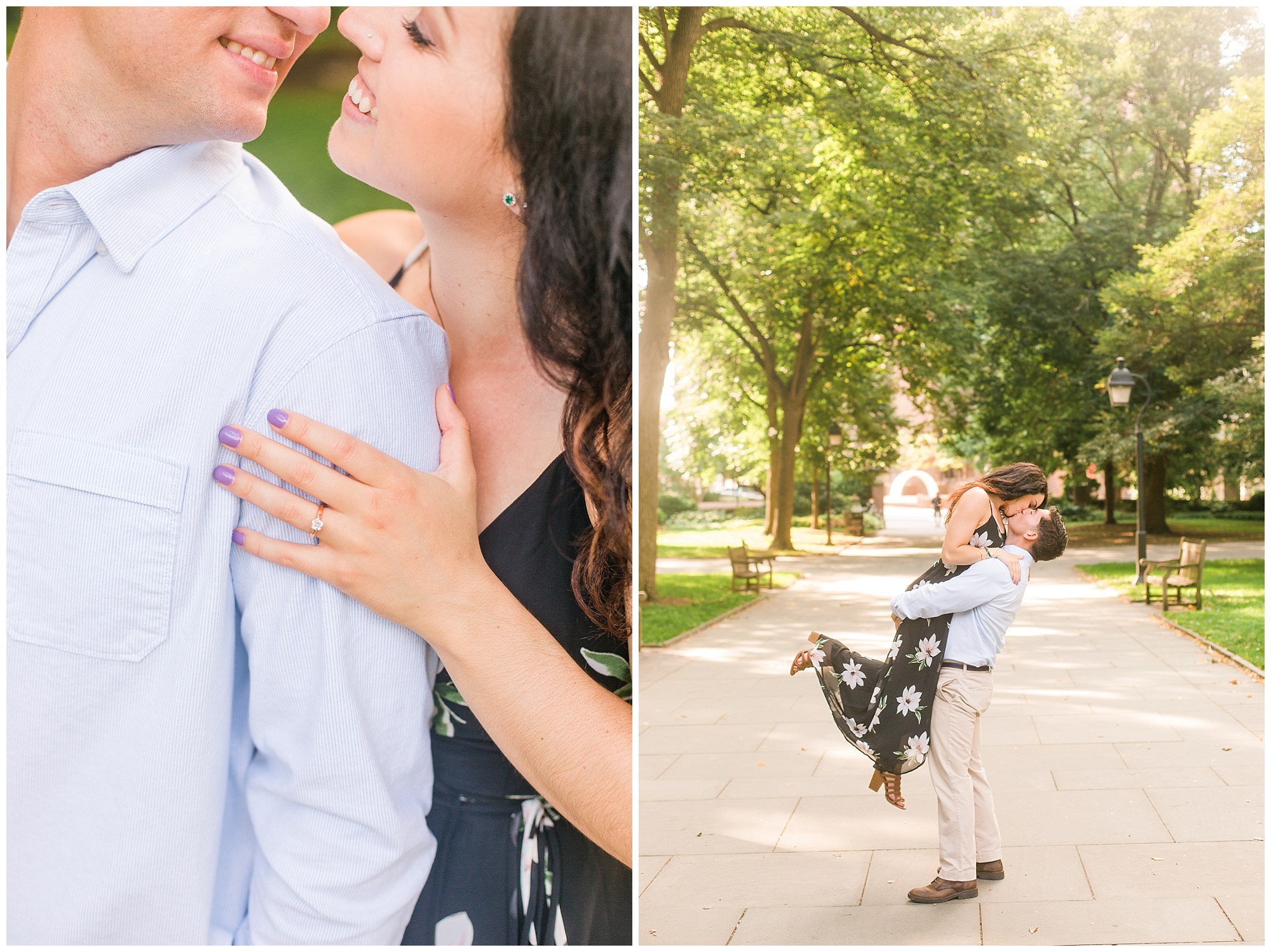 Rob & Sarah's Chic Engagement Session in Old City, Philadelphia Photos