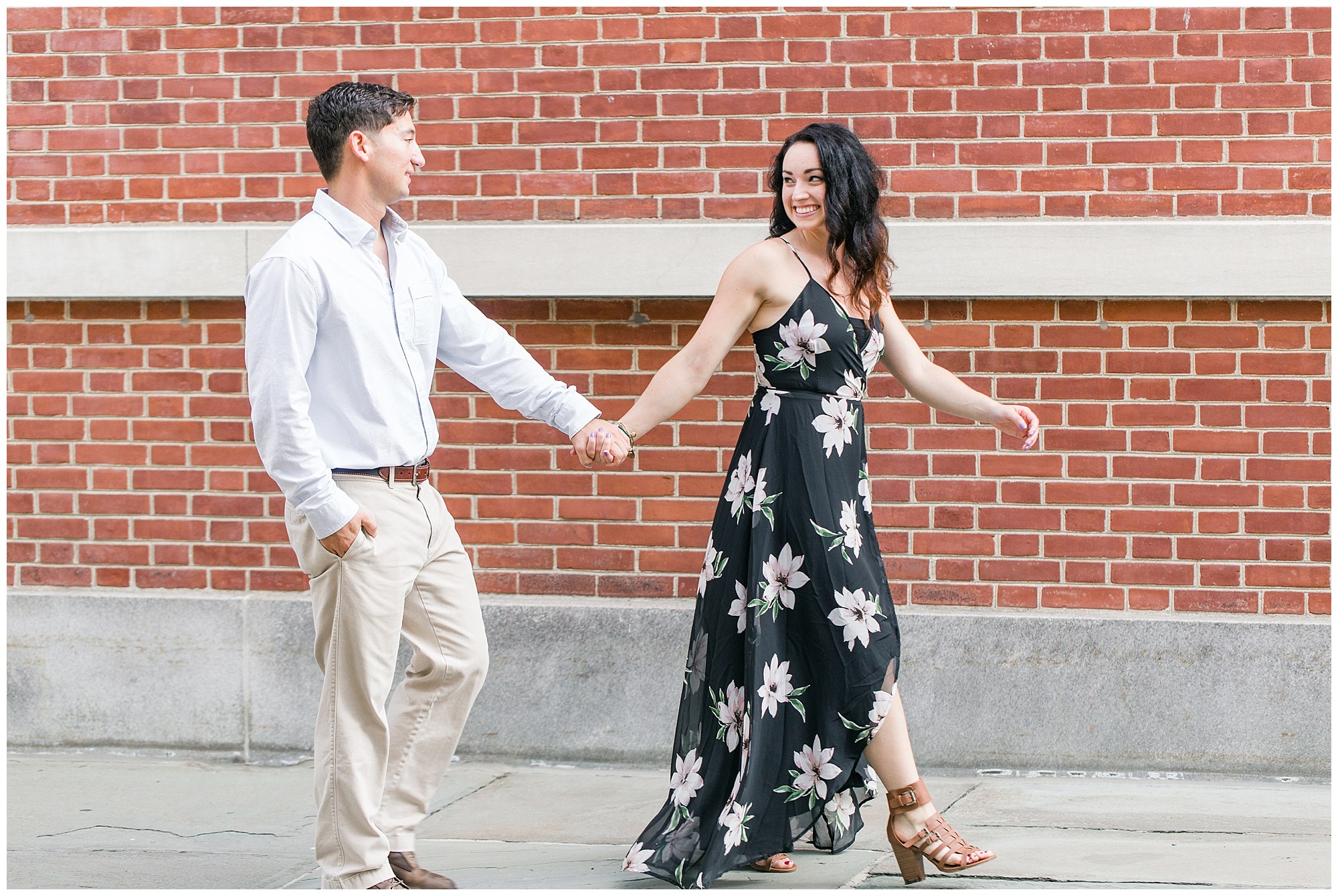 Rob & Sarah's Chic Engagement Session in Old City, Philadelphia Photos
