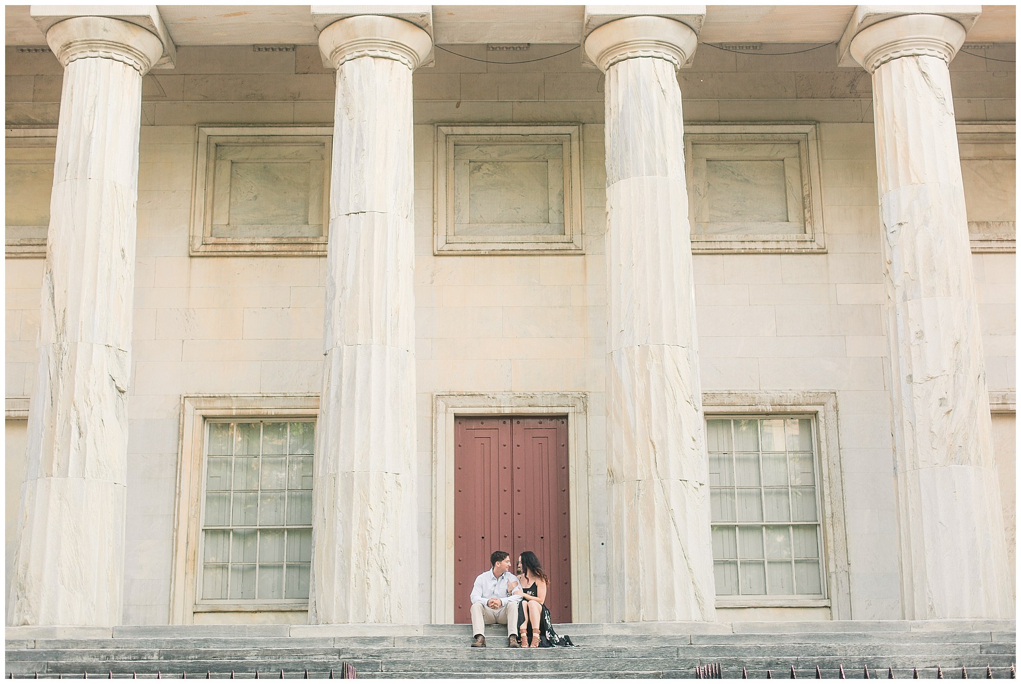 Rob & Sarah's Chic Engagement Session in Old City, Philadelphia Photos