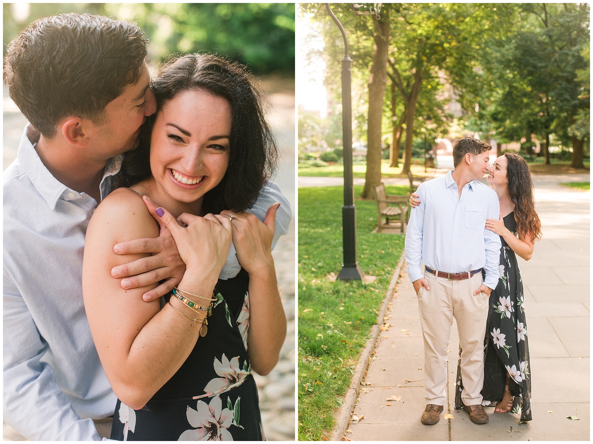 Rob & Sarah's Chic Engagement Session in Old City, Philadelphia Photos