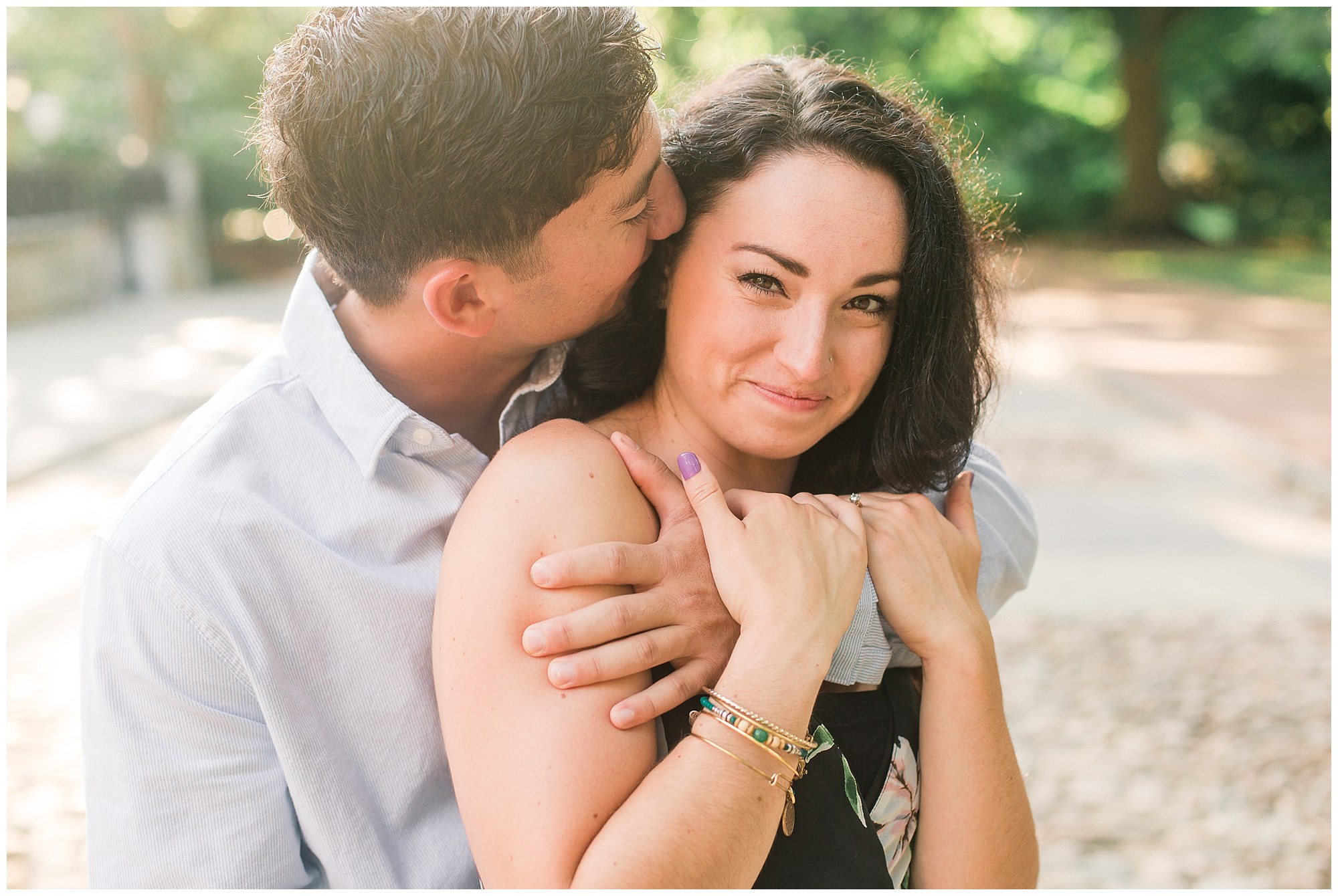 Rob & Sarah's Chic Engagement Session in Old City, Philadelphia Photos