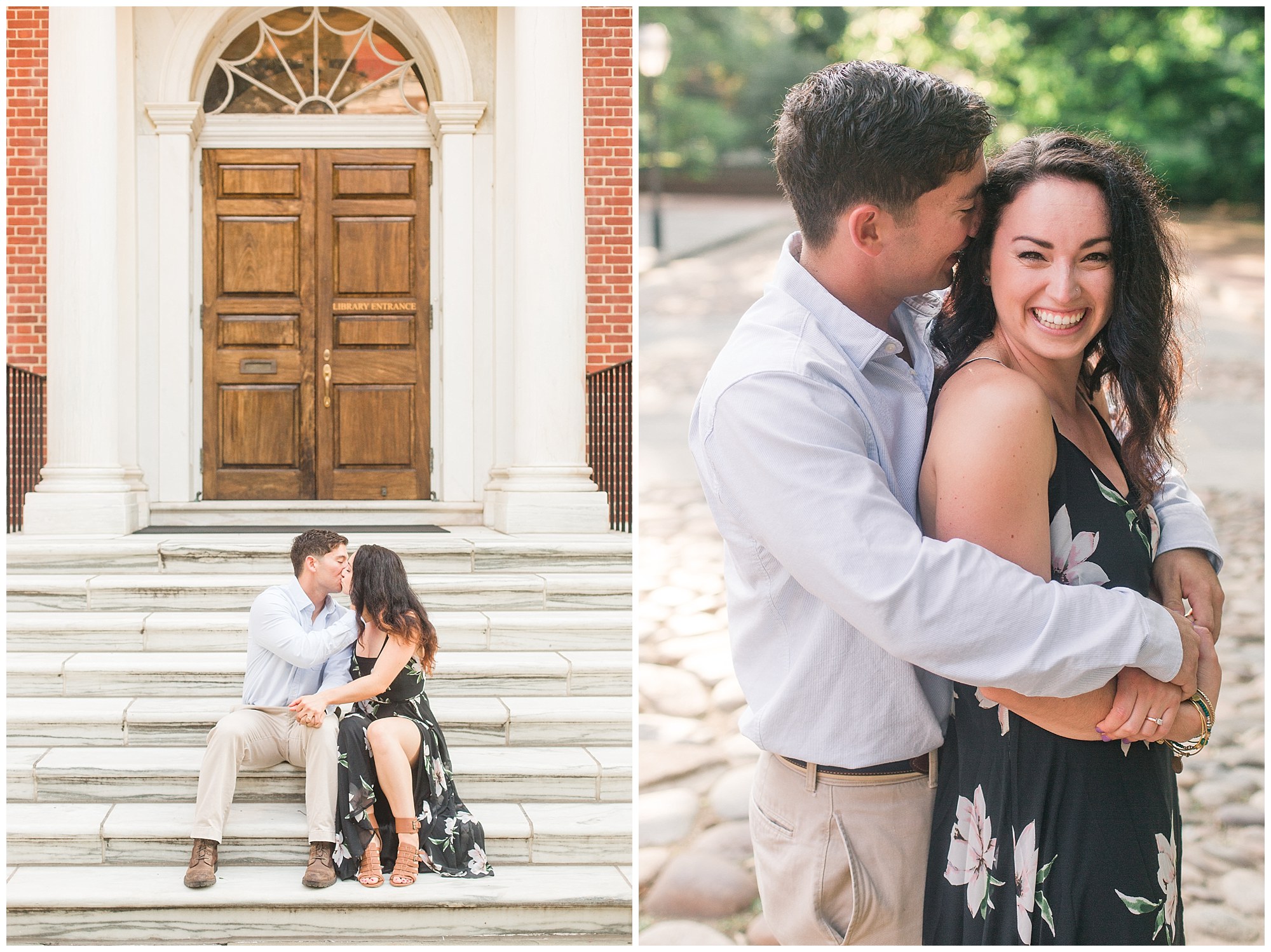 Rob & Sarah's Chic Engagement Session in Old City, Philadelphia Photos