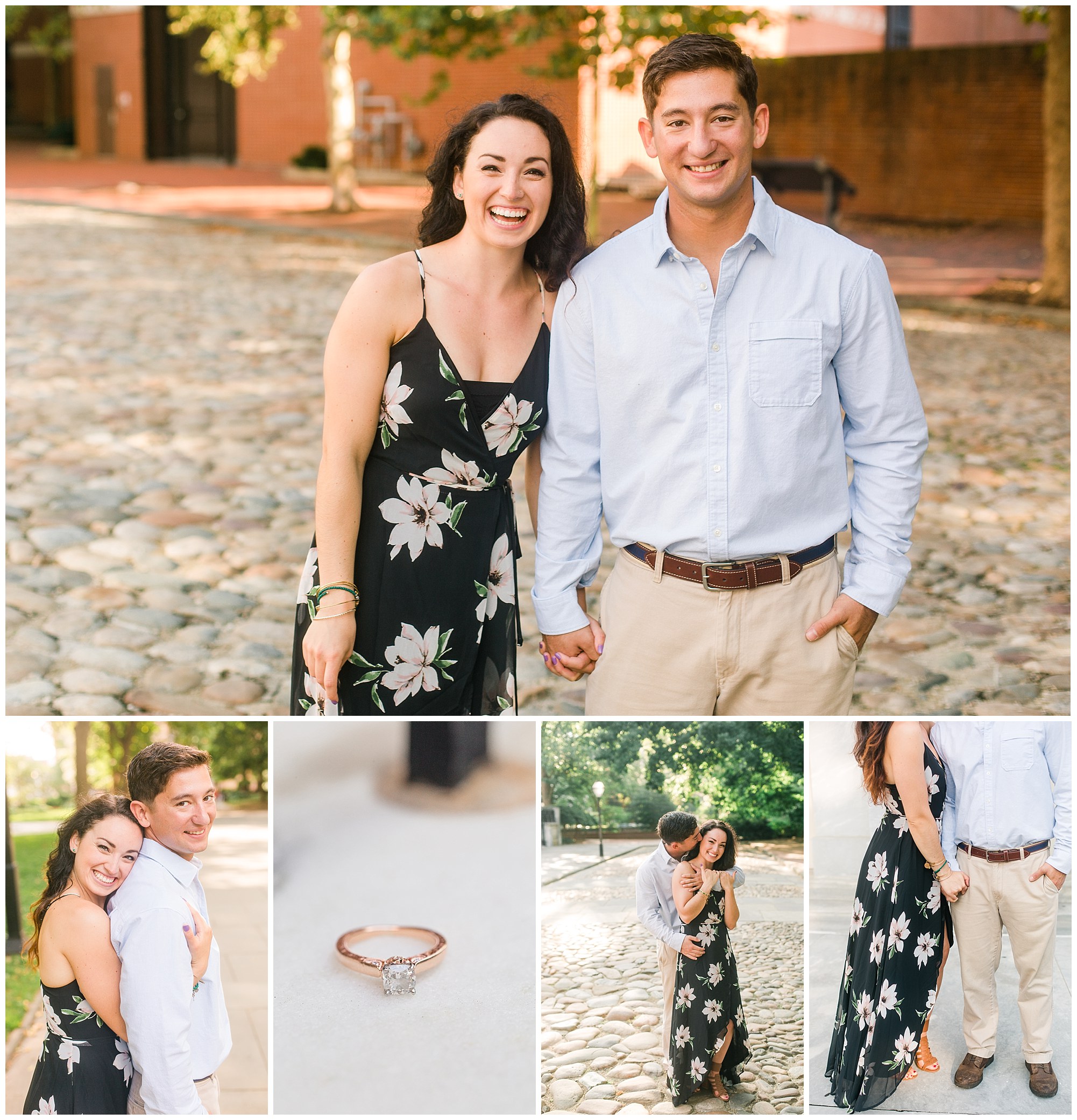 Rob & Sarah's Chic Engagement Session in Old City, Philadelphia Photos