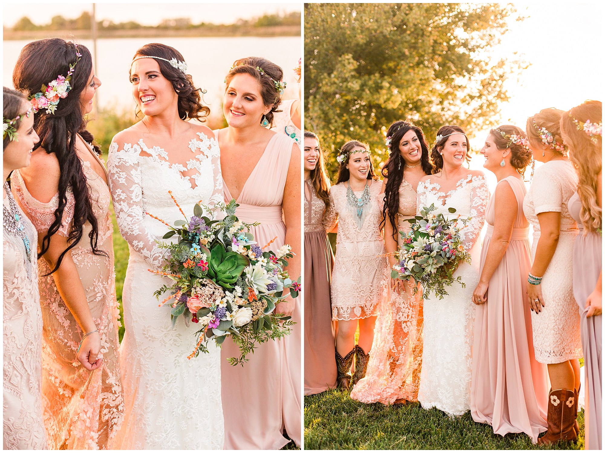 Cody & Hali's Boho Chic Barn Wedding at Thousand Acre Farms in Delaware Photos_0075.jpg