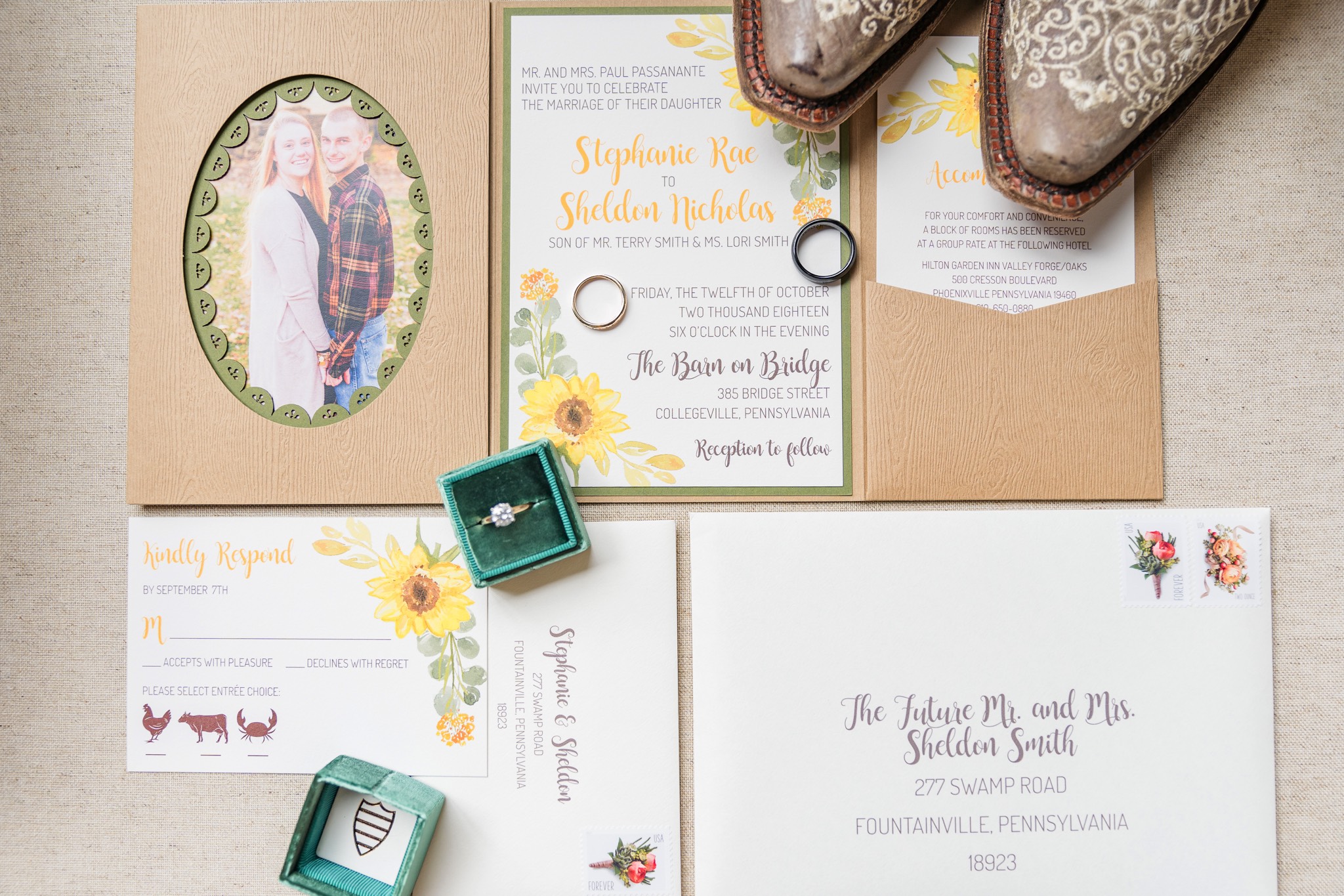 Sheldon & Stephanie's Rustic Country Fall Wedding at The Barn on Bridge Photos