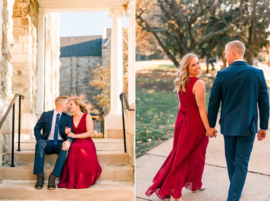 West Chester University Fall Engagement Photo