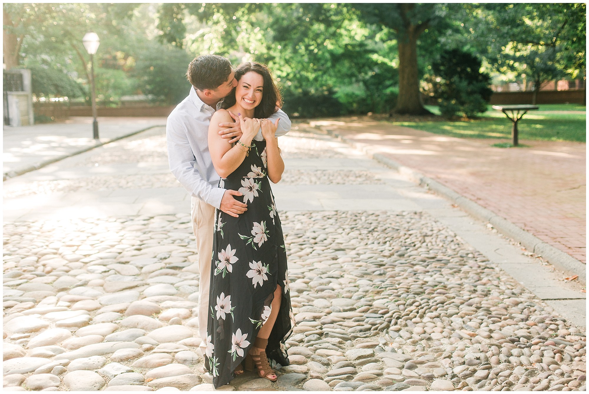 Rob & Sarah's Chic Engagement Session in Old City, Philadelphia Photos