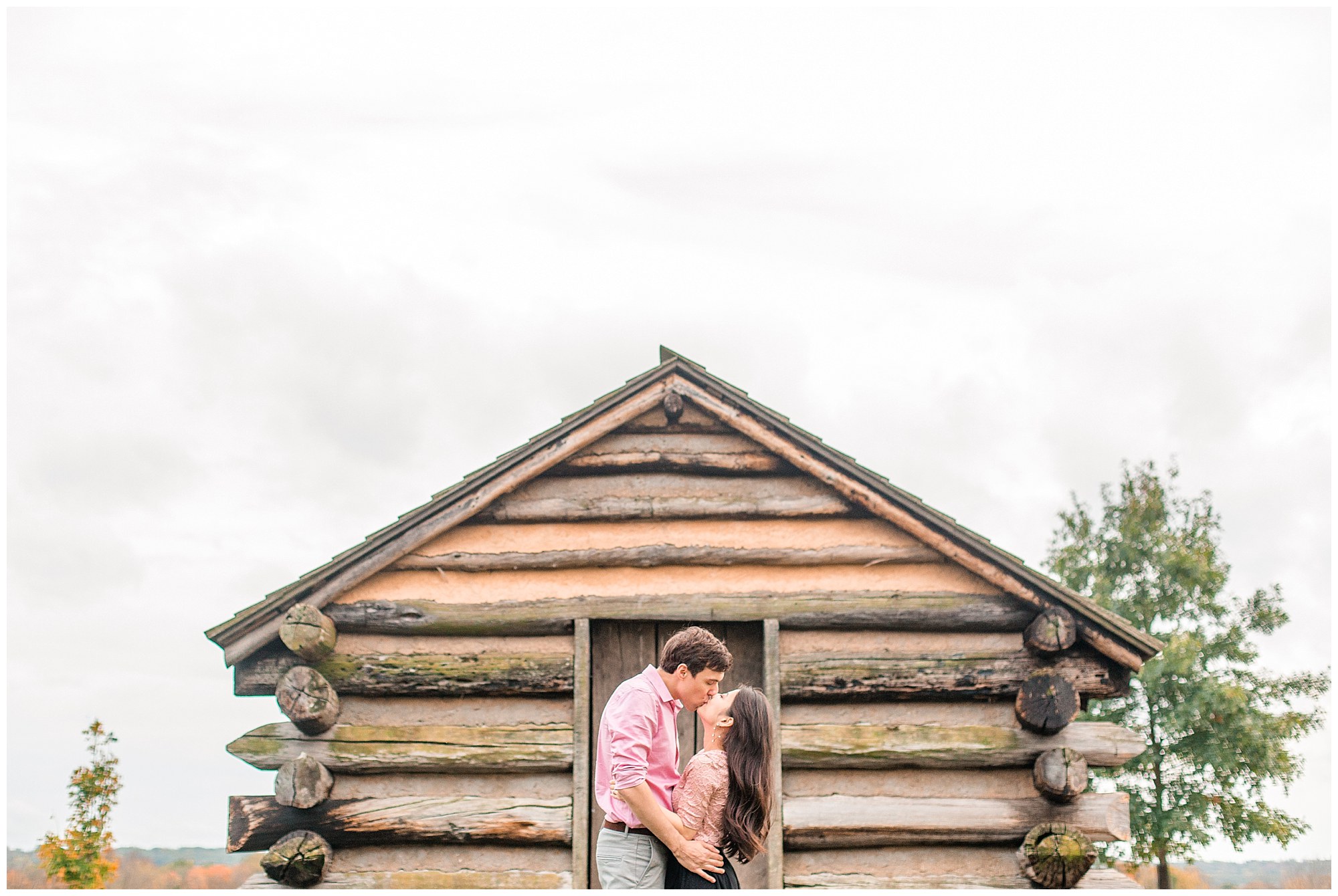 Darius & Minh's Cloudy Fall Engagement in Valley Forge Park Photos