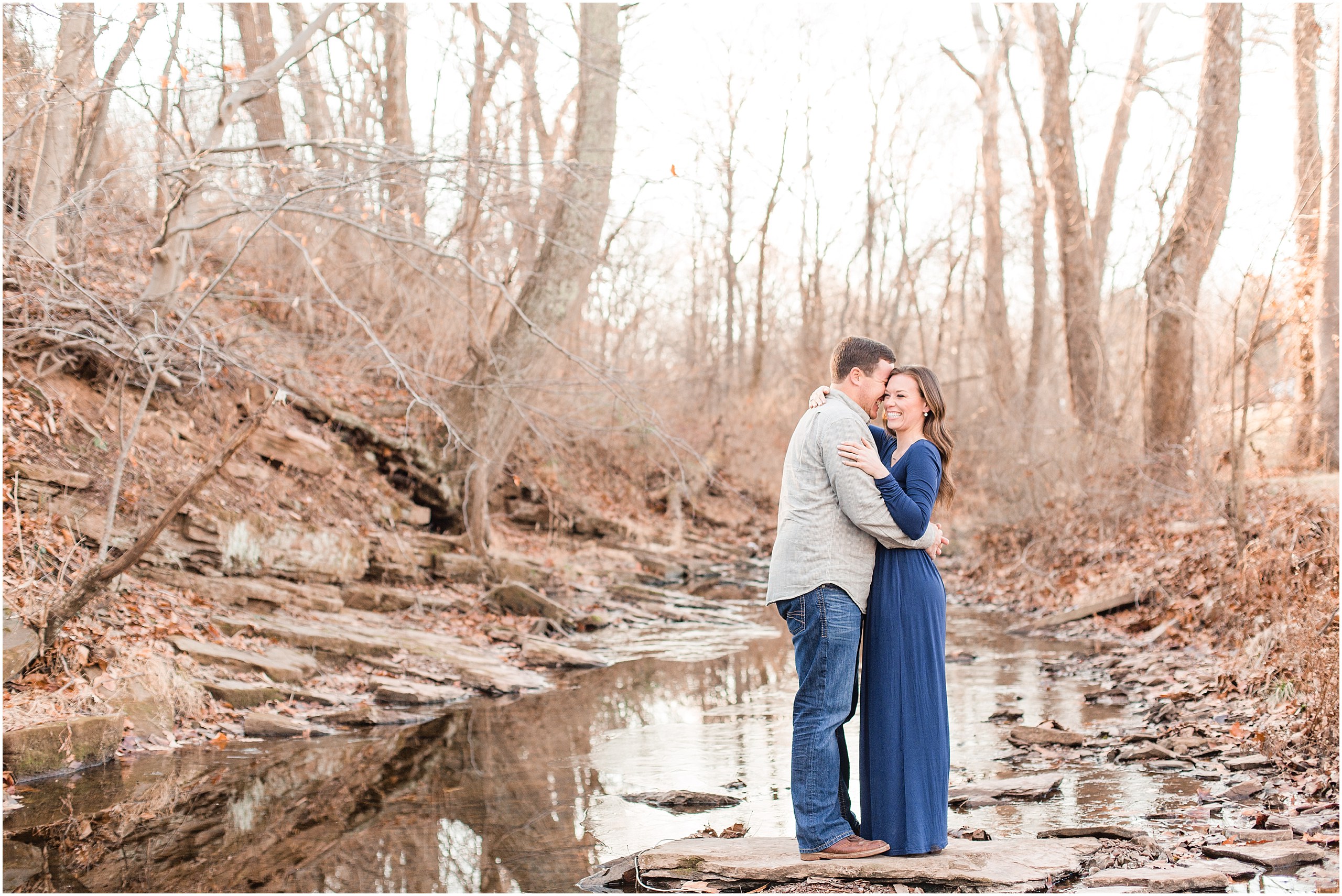 Richie & Kati's Winter Engagement at The Barn On Bridge in Collegeville, PA Photos