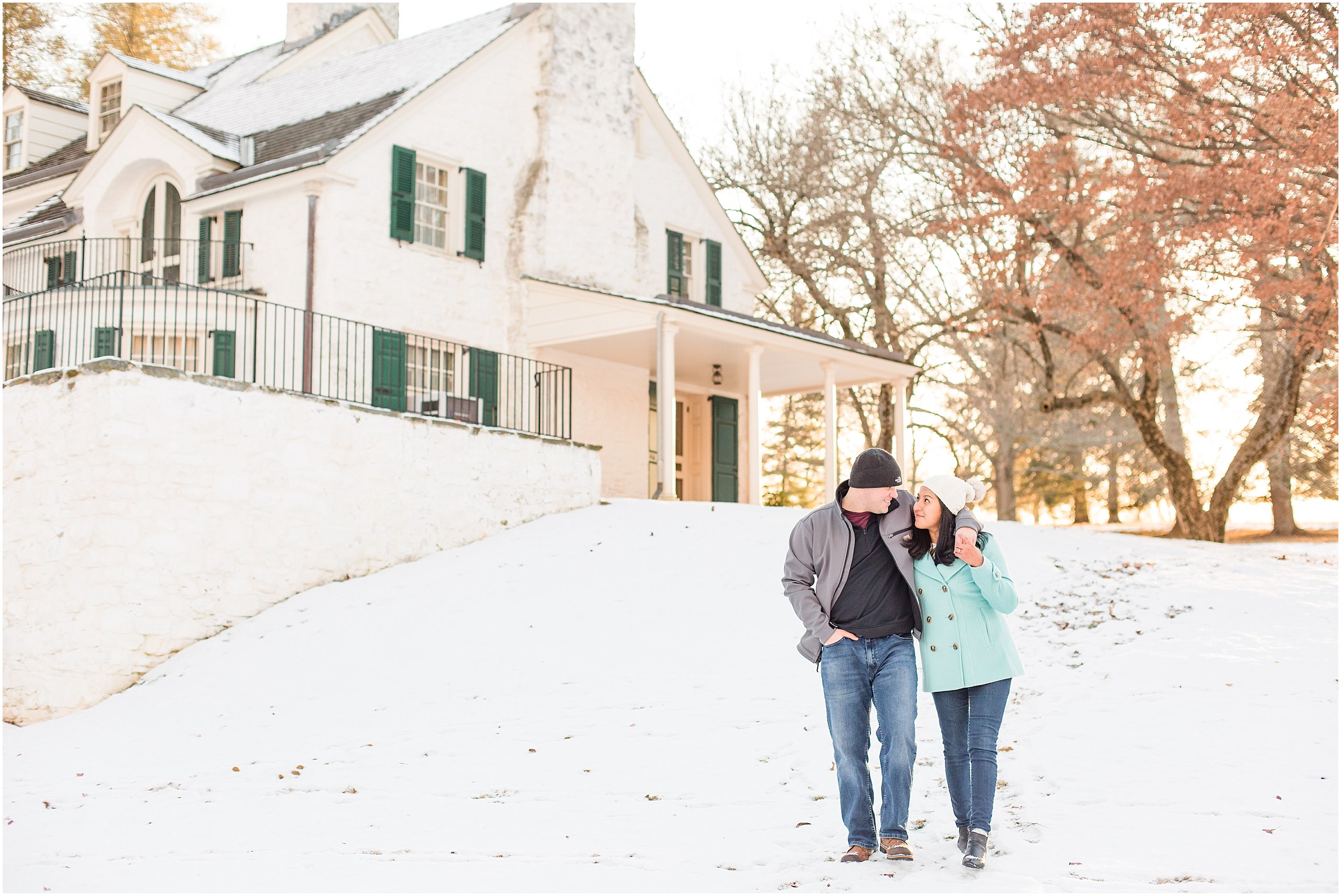 Brad & Mary's Snowy Winter Engagement at Valley Forge Park in Wayne, PA Photos