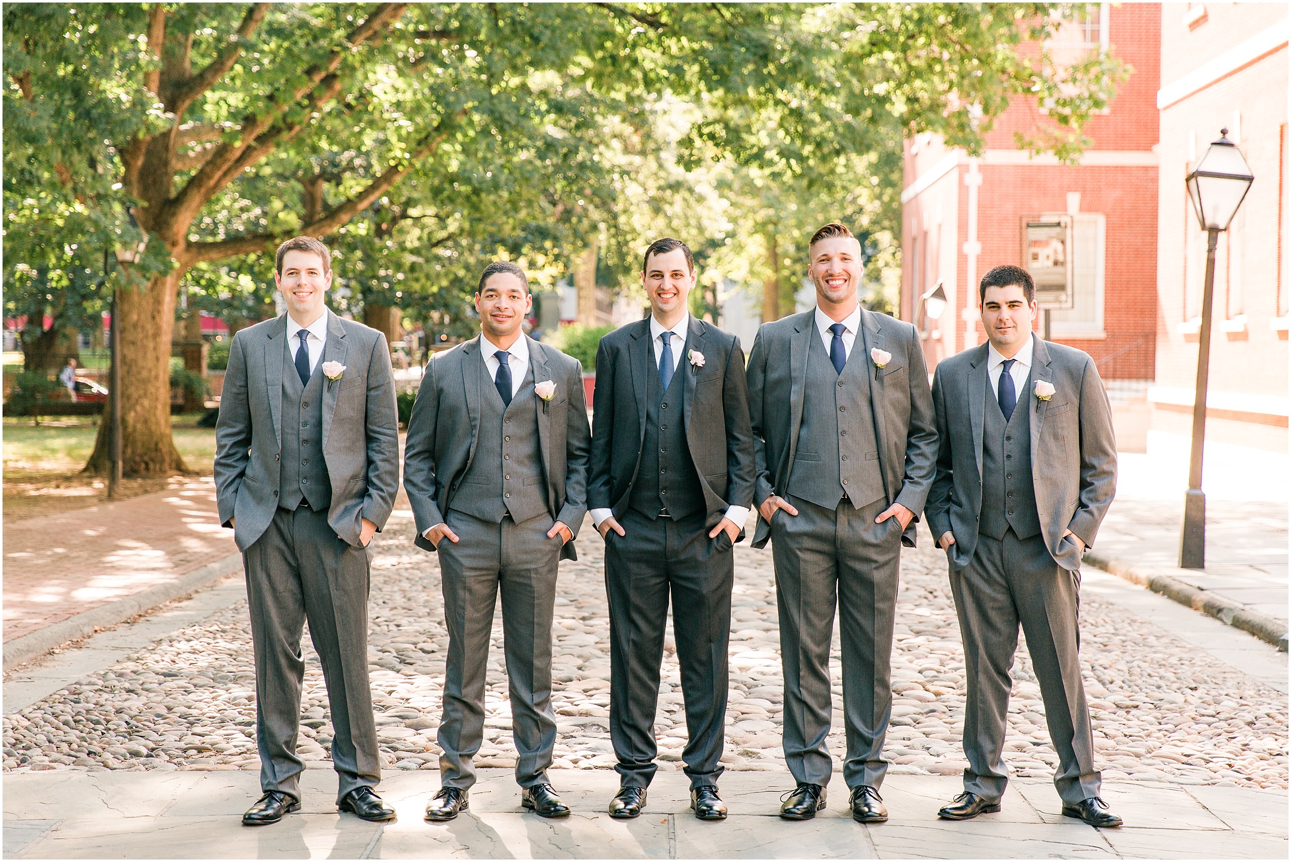 Darren & Elizabeth Grey & Navy Wedding at Union Trust Ballroom by Finley Catering in Philadelphia,PA Photos,