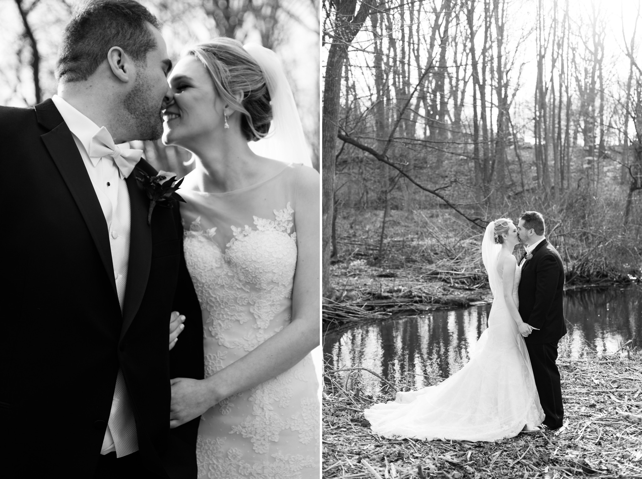 Black and White Portrait Staten Island Wedding