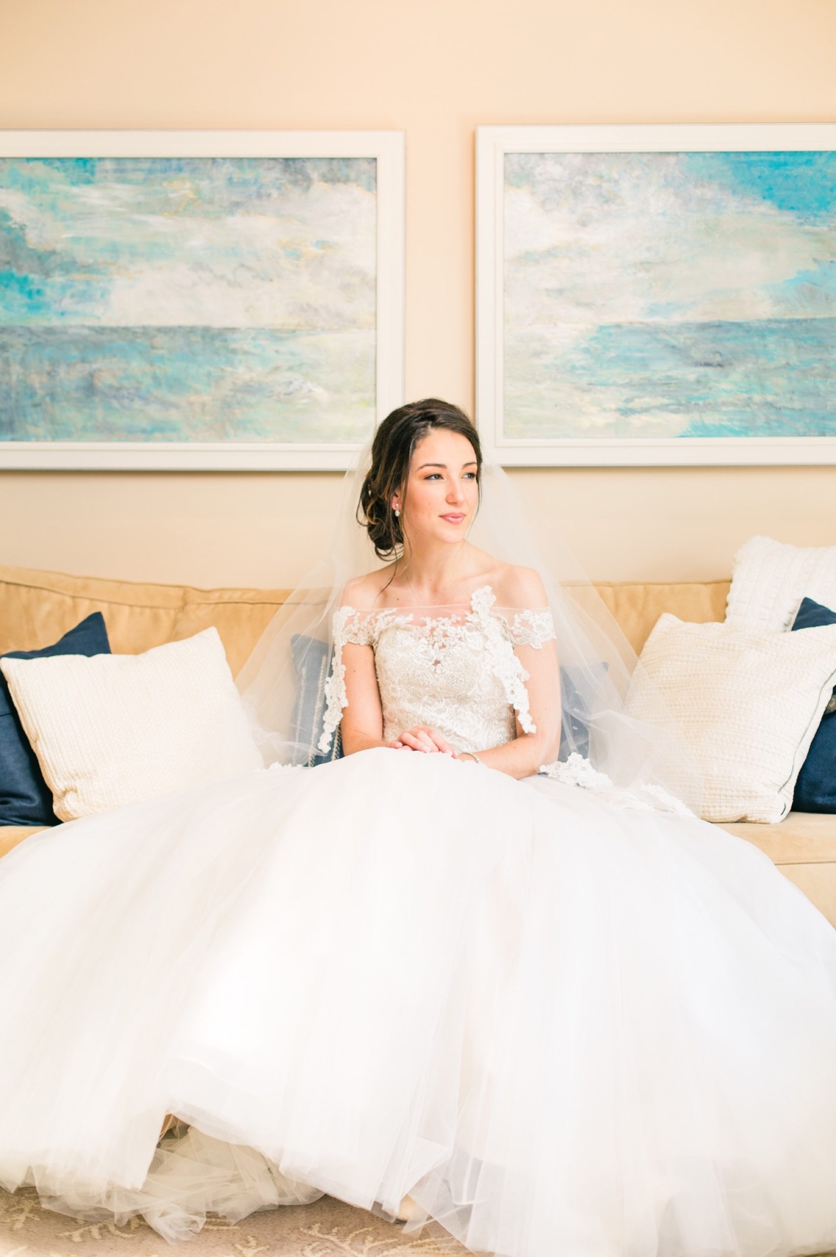 Bride on Couch